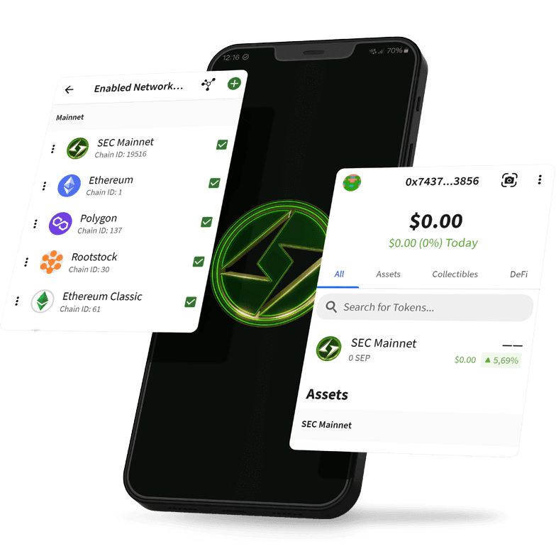 SEC Wallet App Interface